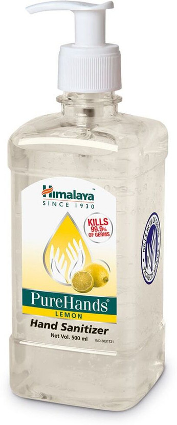 HIMALAYA PureHands Lemon Hand Sanitizer Pump Dispenser(500 ml)