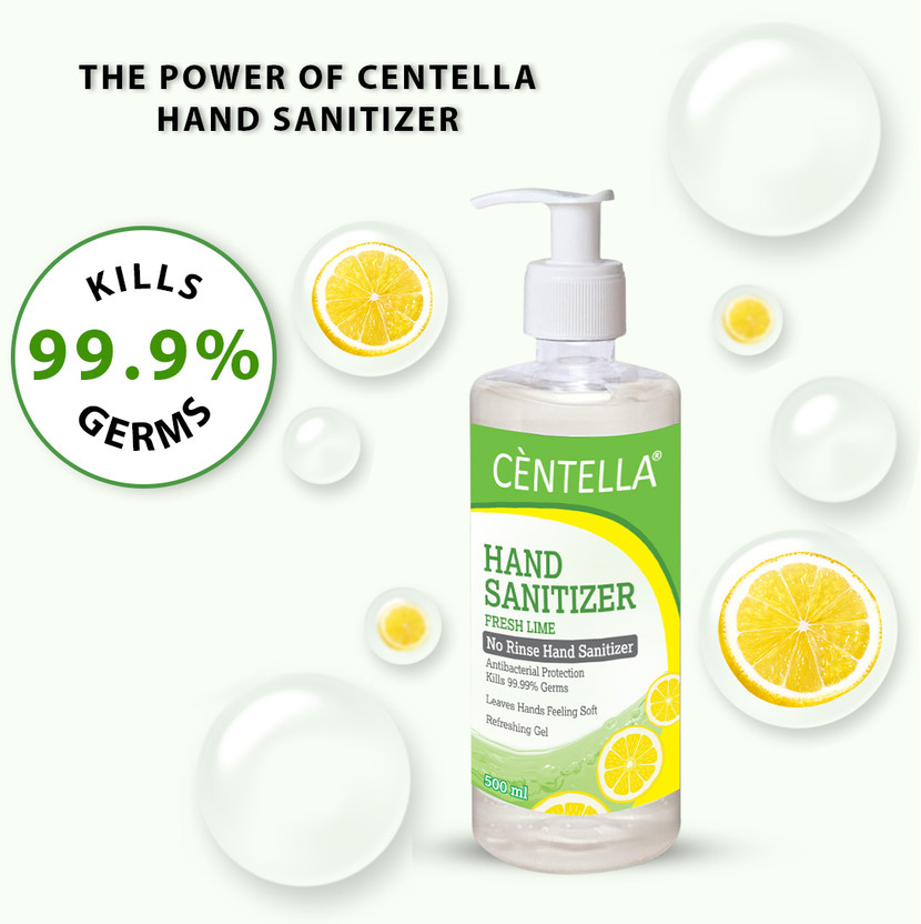 CENTELLA Instant 70% Isopropyl Alcohol Based handrub|Antibacterial Alcohol Base sanitizer Hand Rub Refill + Dispenser(500 ml)