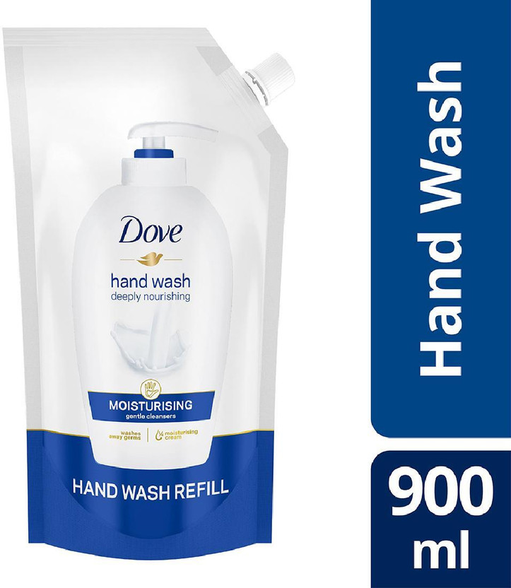 DOVE Nourishing Liquid Hand Wash - For Soft Moisturised Skin, Washes Away Germs Hand Wash Refill Pouch(900 ml)