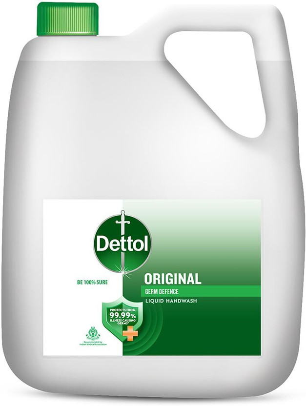 Dettol Germ Protection Liquid Handwash Refill, Original Hand Wash Bottle(5 L)