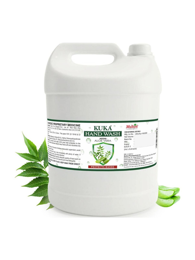 Multani Neem & Aloevera Kuka Hand Wash | Germs Protection | SLS & Paraben Free - Hand Wash Bottle(5 L)