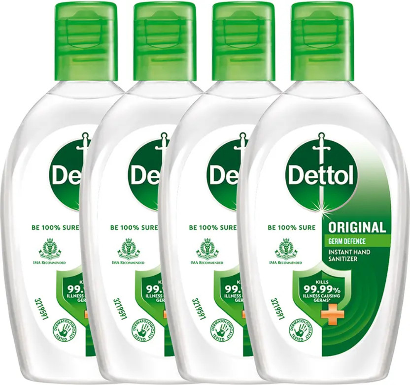 Dettol Instant Original Hand Sanitizer Bottle(4 x 50 ml)