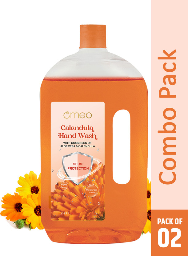 Omeo Omeo Calendula Liquid HandWash With Moisturizers & Germ Protection Hand Wash Can(2 x 1 L) - Flipkart Deal