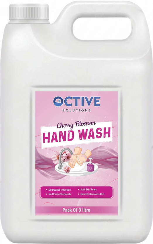OCTIVE Cherry Blossom Handwash | Kills 99.9% Germs | Safe on Hands | Hand Wash Can(3 L)