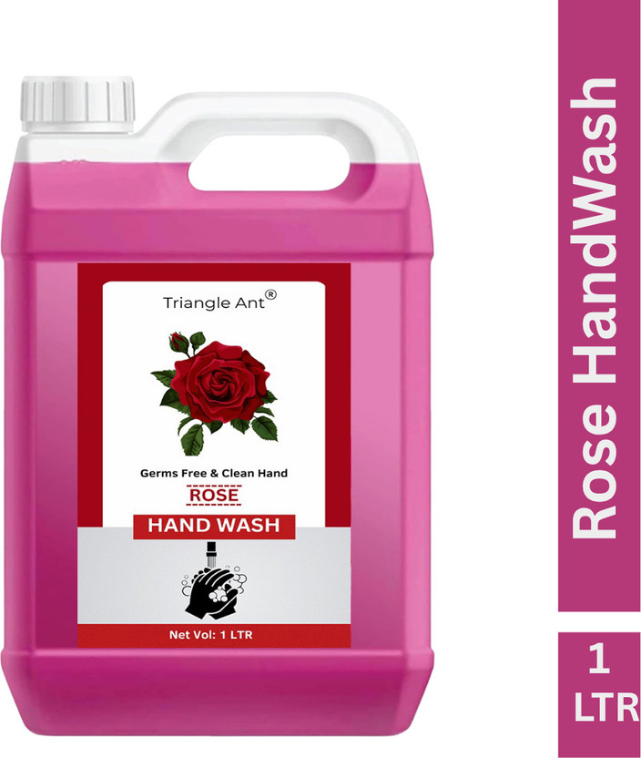 Triangle Ant Antibacterial Handwash with Rose Extract | Deep Clean | Floral Freshness Hand Wash Can(1 L)