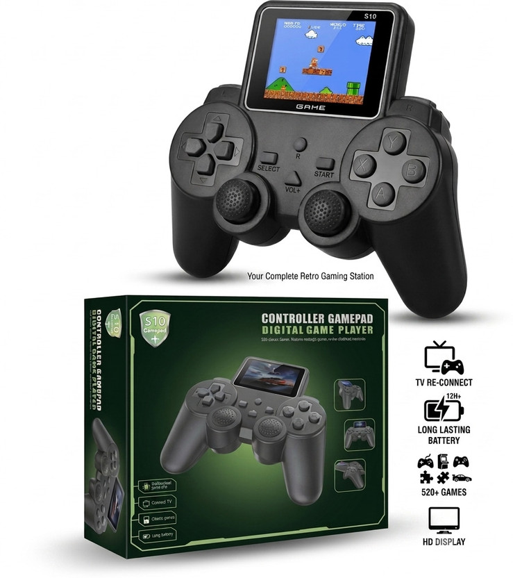 Riya enterprises RIYA S10 500+ Games, Handheld Gaming Console Handheld Gaming Console(Balck)