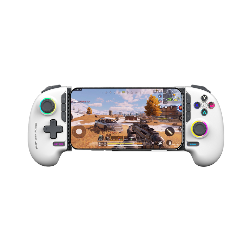 EVOFOX Deck 2 Smartphone with Hall Effect Triggers & Joysticks, Key Mapping, RGB Handheld Gaming Console(White)