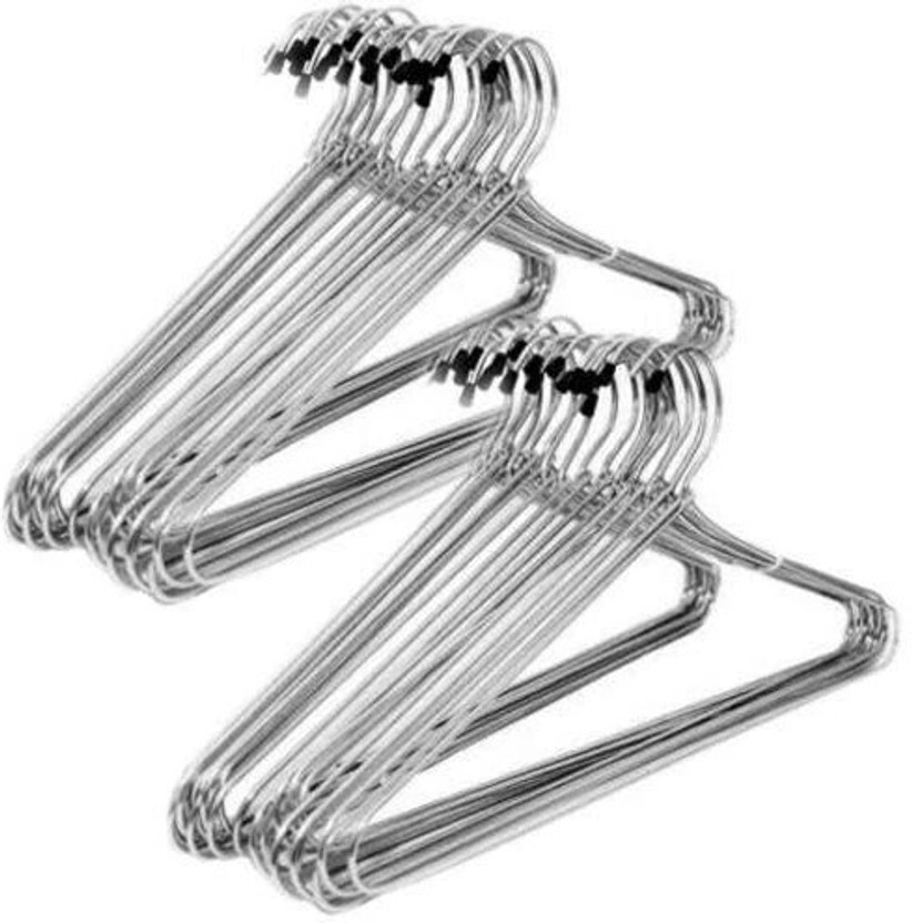 LICAN 301 Shirt Hanger 24 Pcs Steel Coat Pack of 24 Hangers For  Coat(Steel)