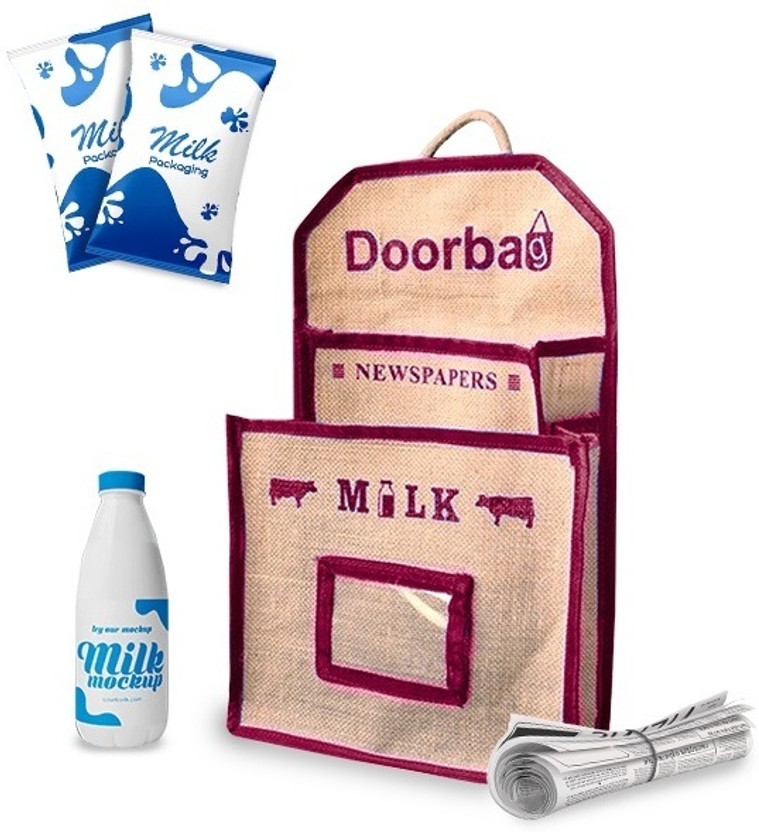 IDEALABS77 SOLUTIONS Outdoor Gate Hanging Milk Bag Handbag Organizer, Regular Organizer