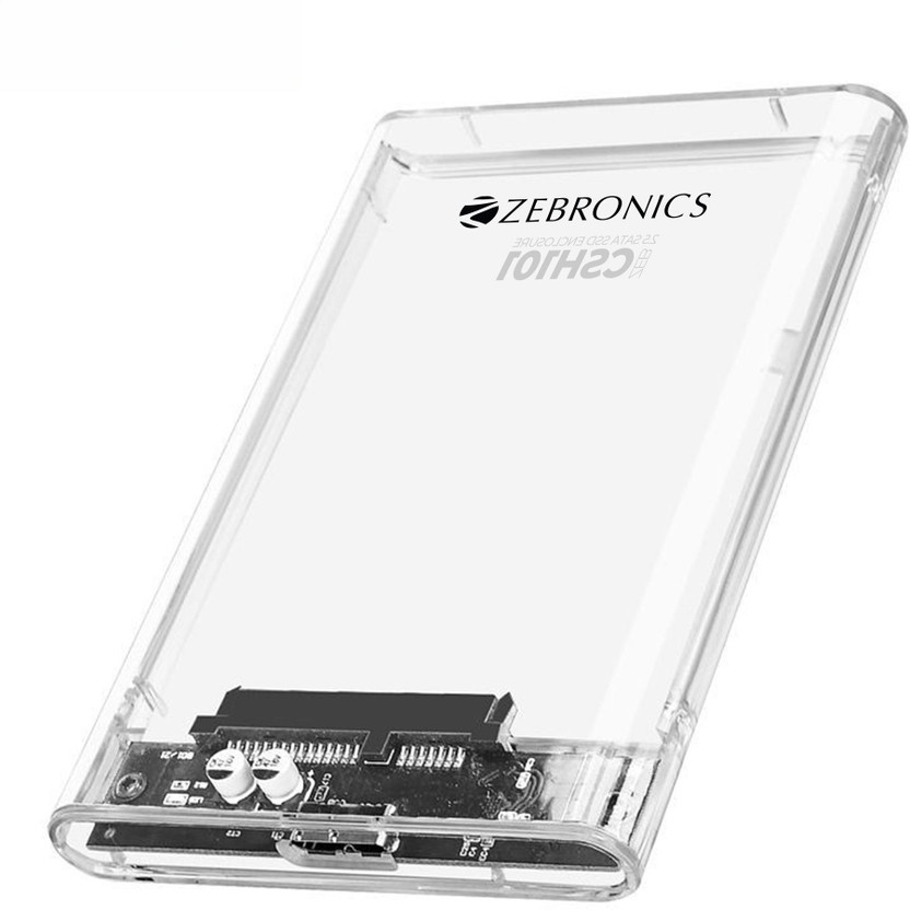 ZEBRONICS Zeb- CSH101 4 inch SSD Enclosure(For 2.5 SSD/HDD, White)