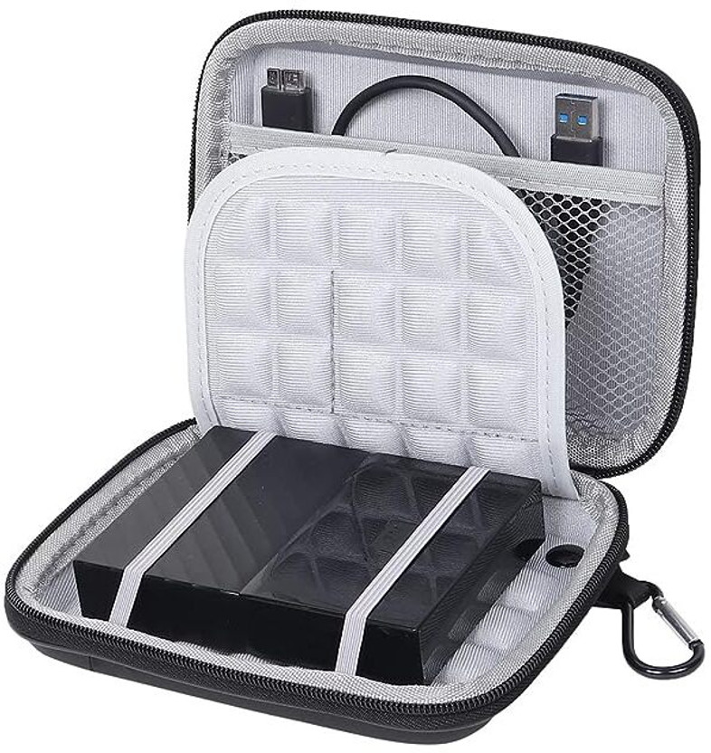 Flipkart SmartBuy Hard Disk Case Cover for Seagate, Toshiba, WD, Sony, Lenovo, HP & Hitachi 2.5 inch Shock Resistant Water Proof Hard Disk Cover(For Case, Black)