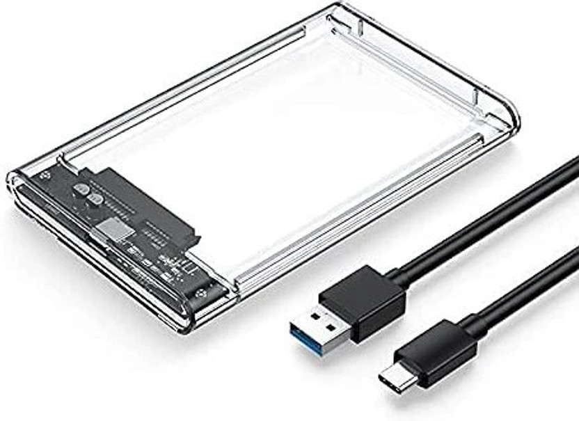 Carecase Carecase Usb To 2.5 inch Type C 2.5 Inch Sata Enclosure Case(For Laptops , mobile , Tablet , Desktop , Macbook, Transperent) - Flipkart Deal