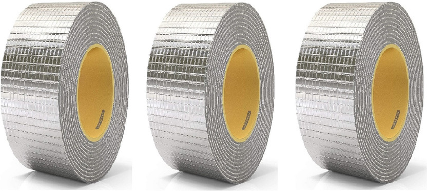 Hiki Hiki Ziki Aluminum Butyl Tape Permanent Waterproof Leak Repair Pipe RV Roof Window Sealing 500 cm Duct Tape(Silver Pack of 3) - Flipkart Deal