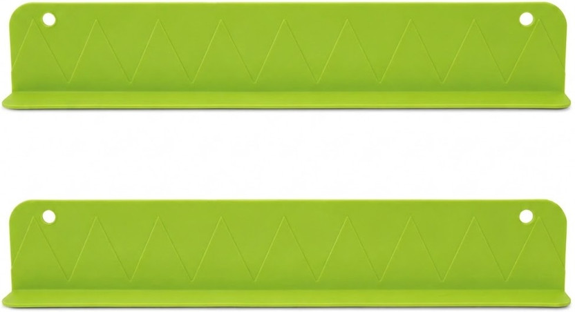 PORMONO ilicone Sink Splash Guard for Kitchen, Water Barrier for Kitchen Washbasin 38 cm Spike (stagecraft)(Green Pack of 2)