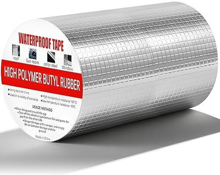 SHIVRAM Aluminium Foil Waterproof Repair Tape 6 Inch x 5M 500 cm Butyl Tape(Silver Pack of 1)