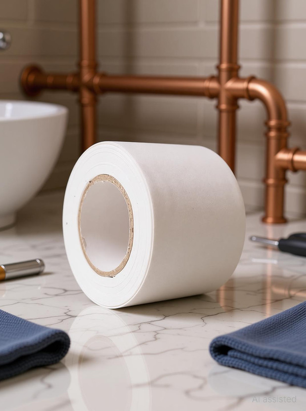 Glowshiner Ac copper Pipe Wrapping Tape 20 m Single Sided Tape(White Pack of 1)