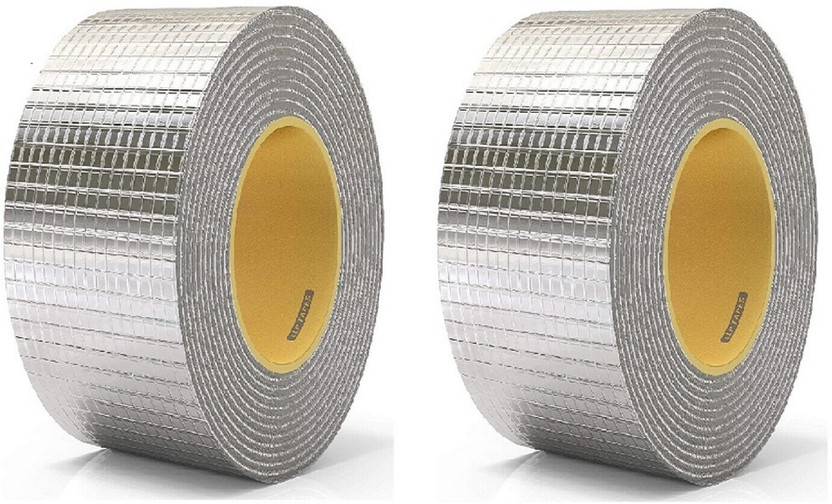 Hiki Hiki Ziki Aluminum Butyl Tape Permanent Waterproof Leak Repair Pipe RV Roof Window Sealing 500 cm Duct Tape(Silver Pack of 2) - Flipkart Deal
