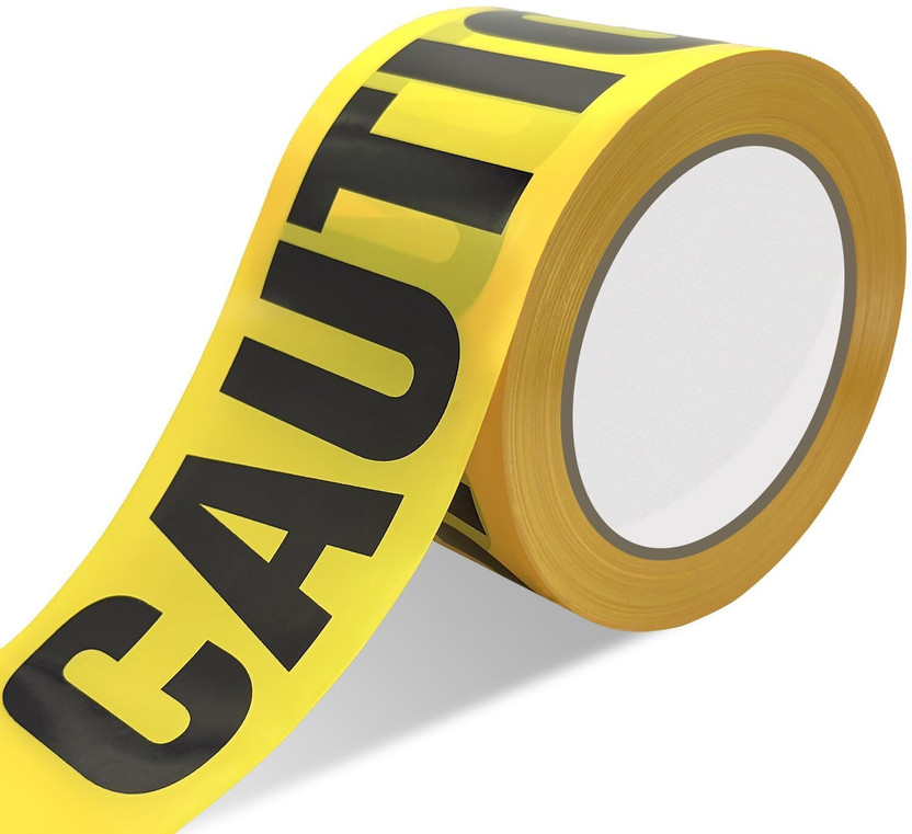 KVVTRADES berricade tape Manual Dispenser caution tape (Manual)(Set of 1, Yellow)