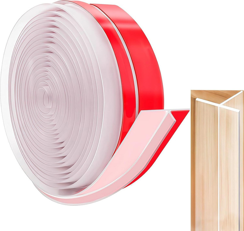 CURNEX CURNEX T Shape Clear Silicone Door Seal Tape Gap Filler Draft Stopper Weather stripping 3 m Single Sided Tape(Clear Pack of 1) - Flipkart Deal