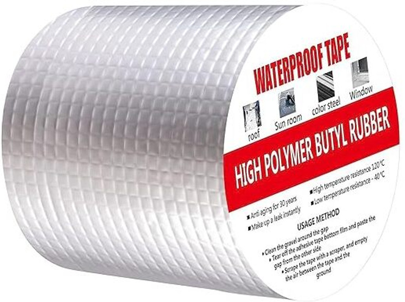 vg enterprises Leakage Repair Best Solution waterproof tape for roofing (4-inch 5M) 5 m Duct Tape(Silver Pack of 1)