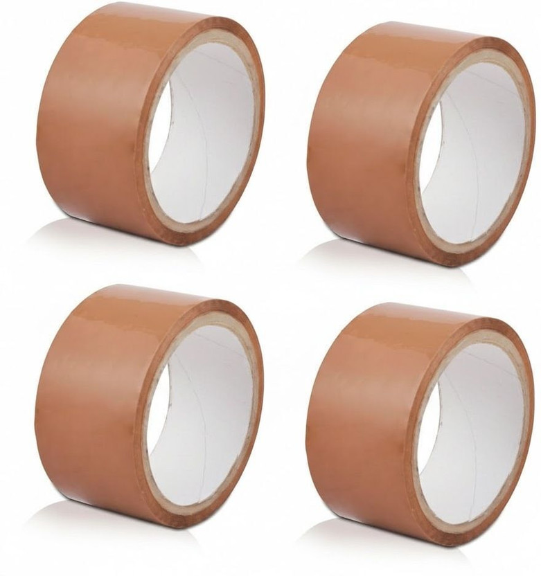 Mumbai stationery High Strength Brown Tape in 3 inch, 75 m Single Sided Tape(Brown Pack of 4)