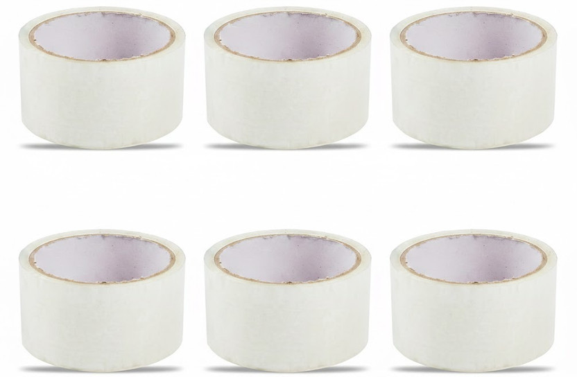 Mumbai stationery Heavy Duty Clear Tape in 2inch 45 m Single Sided Tape(Clear Pack of 6)