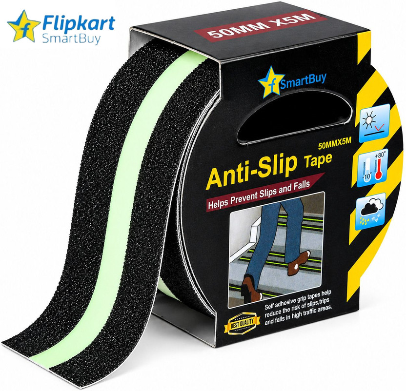 Flipkart Flipkart SmartBuy Anti Slip Grip Tape Non-Slip Traction Tapes With Glow In The Dark 5 m Anti Slip Tape(Multicolor Pack of 1) - Flipkart Deal