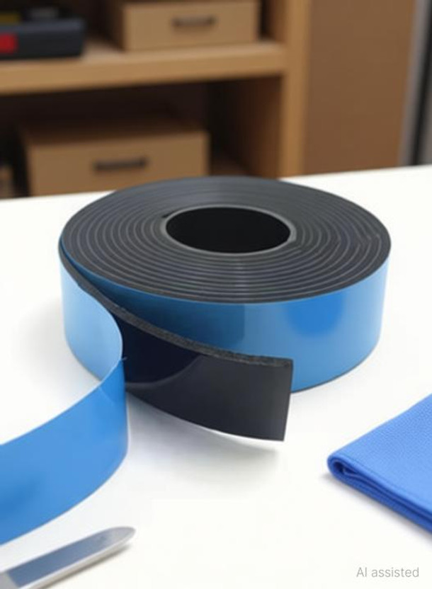 Aicon 40mm x 3mm Self Adhesive Rubber Foam Tape for Soundproofing, Weatherproofing, 10 m Foam Tape(Black Pack of 1)