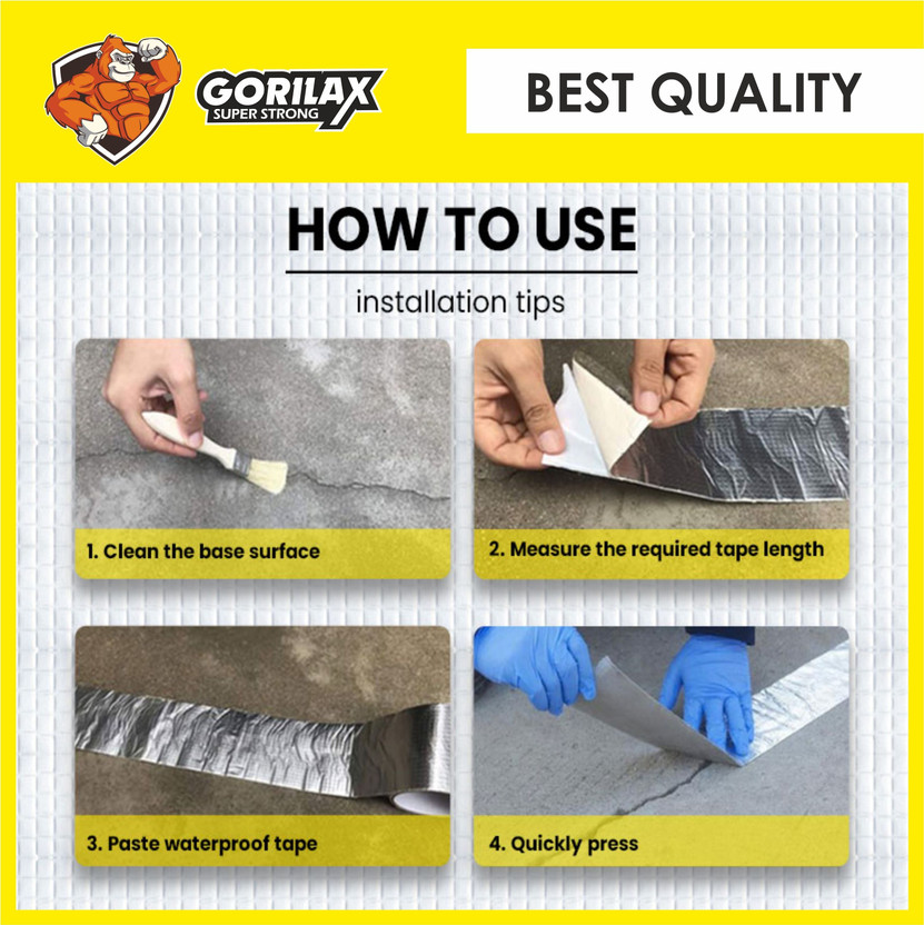 proapt proapt Strong Leakage Repair Waterproof Tape 1.5 m Butyl Tape(Silver Pack of 1) - Flipkart Deal