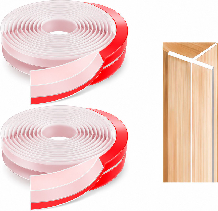 CURNEX CURNEX T Shape Clear Silicone Door Seal Tape Gap Filler Draft Stopper Weather stripping 3 m Single Sided Tape(Clear Pack of 2) - Flipkart Deal