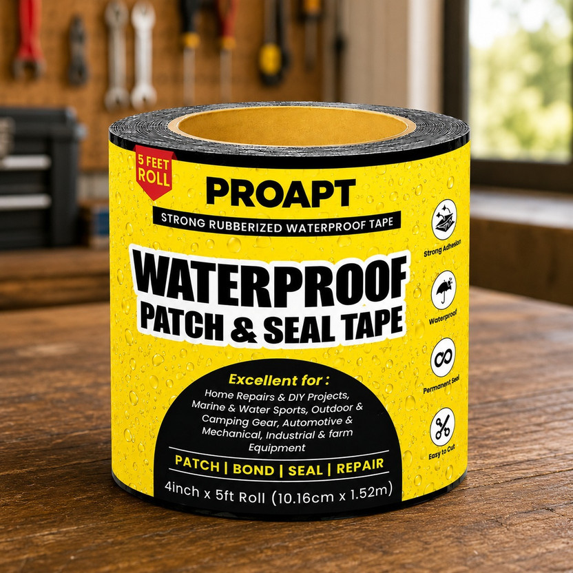 proapt proapt Weatherproof Butyl Seal Tape for Roof Pipe and Gutter Repairs 5 m Butyl Tape(Silver Pack of 1) - Flipkart Deal