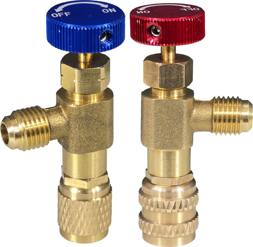 Digital Craft R22/R134/R410 HVAC Refrigerant Charging Valve Kit with Ball Valve for AC Systems Ball Valves