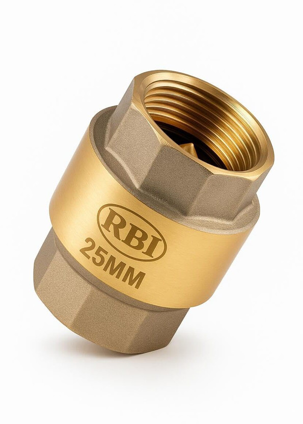 RBI Vertical Check Valve – NRV - Forged Brass Body with Stainless Steel Spring Check Valves