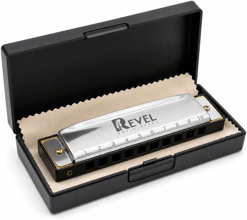 REVEL RVL-HA01C Harmonica(Silver)