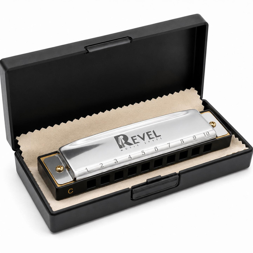 REVEL RVL-HA01C Harmonica(Silver)