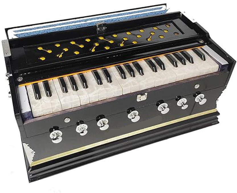 KHALSA MUSICAL 39 Keys, 7 Stopper Best A1/ 3.2 Octave Hand Pumped Harmonium With Carry Bag 3.2 Octave Foot Pumped Harmonium(Two Fold Bellow, Bass Reed)
