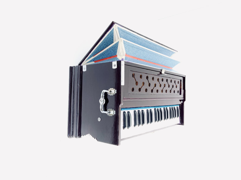 MAGA MART Octave Hand Pumped Harmonium (Three Fold Bellow, Bass Reed, Male Reed) M.M 3 1/4 Octave, Double Bellow, 39 Keys,7 Stopper 3.2 Octave Hand Pumped Harmonium(Three Fold Bellow, Bass Reed, Male Reed)