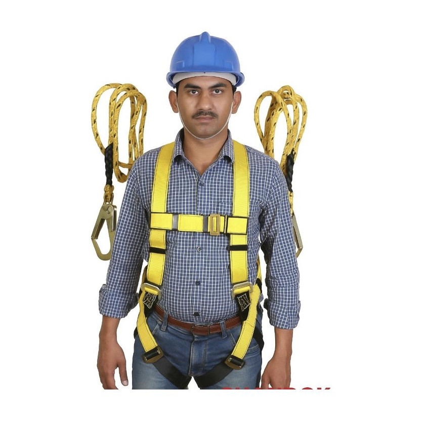 SAFEMETALS Full Body Safety Harness for Industrial, Construction & Roof Work Safety Harness(Free Size)