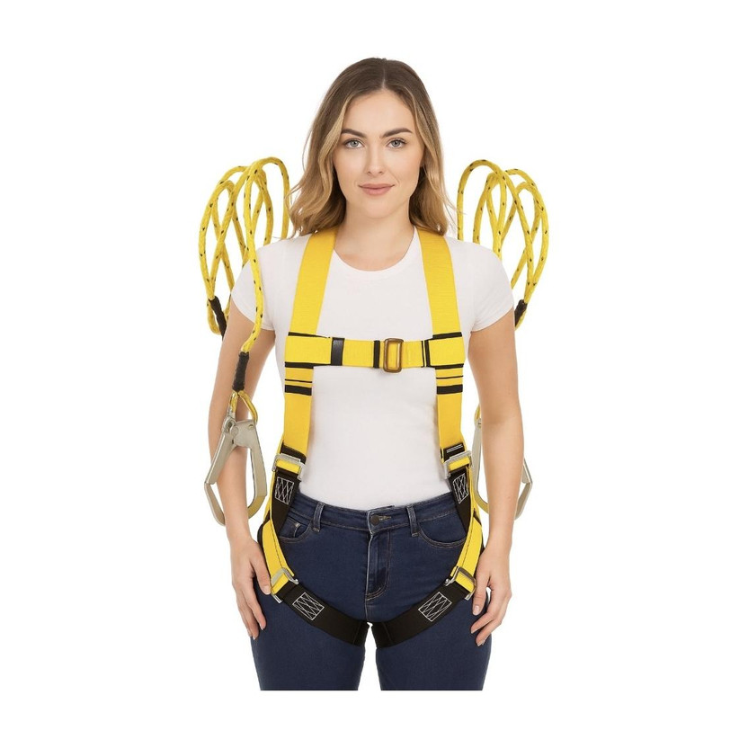 CHANDOKS Full Body Safety Harness Belt with Dual Hooks for Industrial & Construction Use Belt Harness(Free Size)