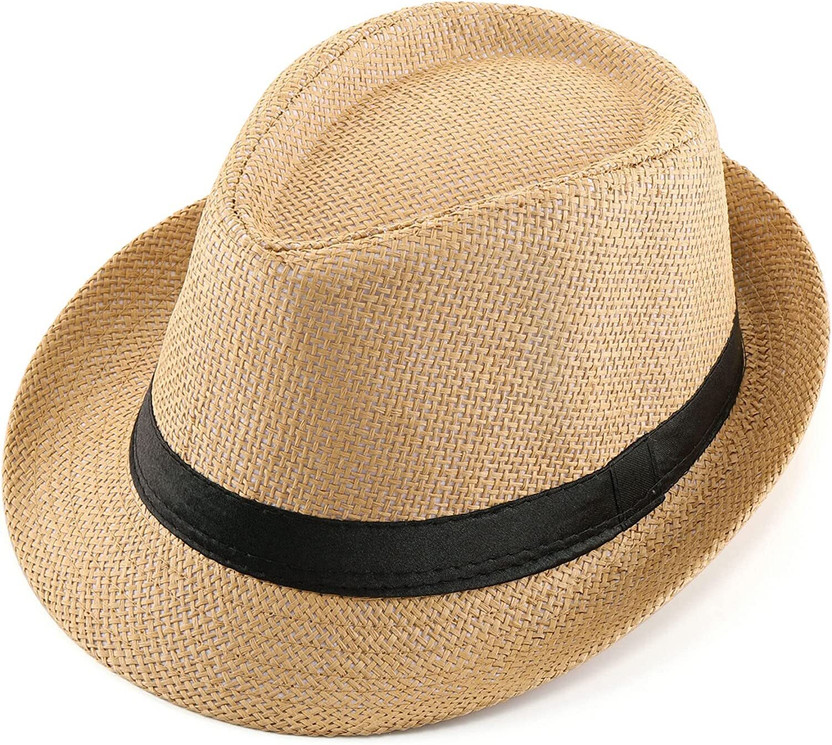 XYTECH Cowboy fedora cap(Beige, Pack of 1)
