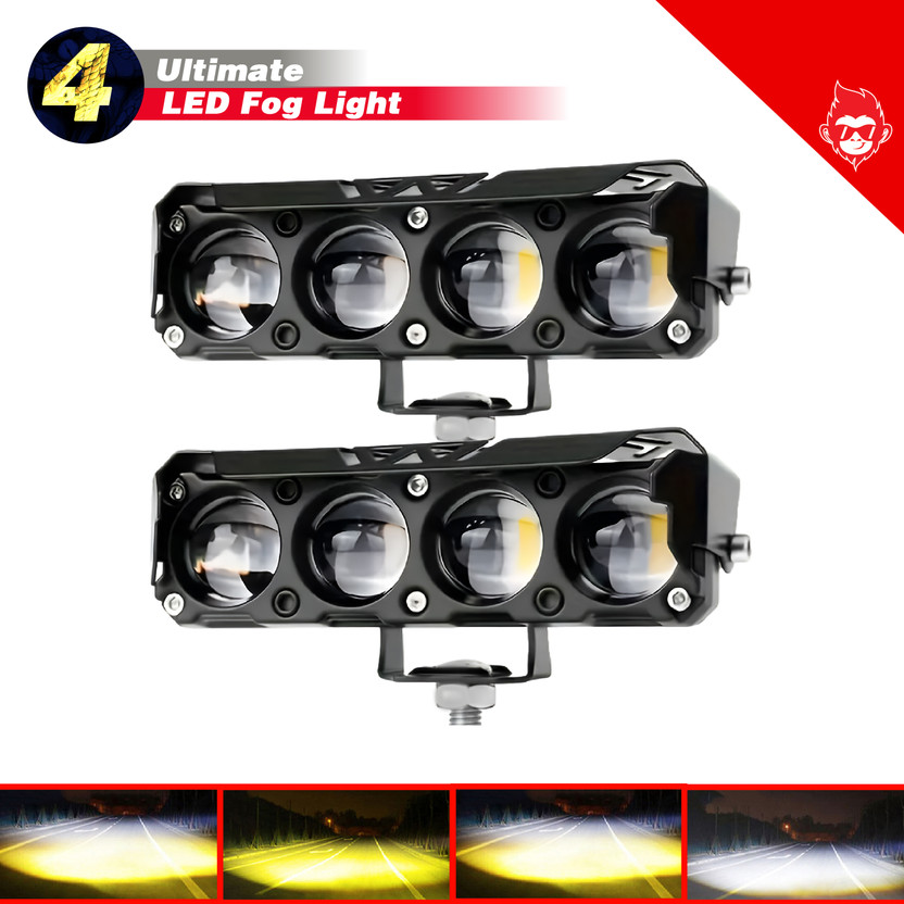 automunk LED Fog Light for Universal For Bike, Universal For Car