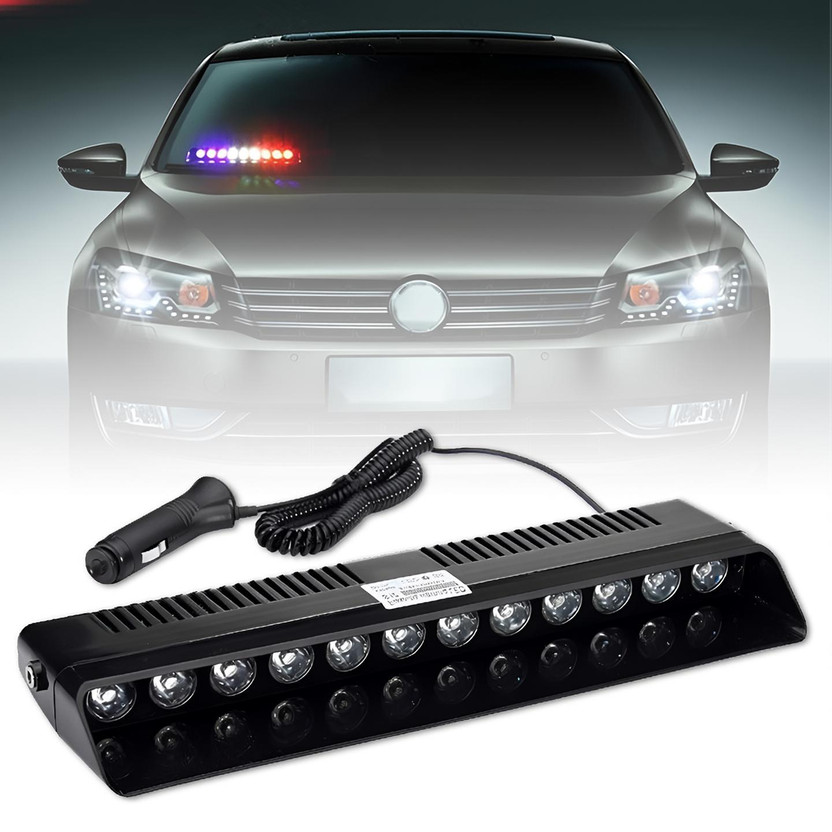 MIKANIX MIKANIX 12 LED Police PCR Strobe Emergency Warning Lamp Light With 11 Mode of Flashing Interior Light Car, Van LED (12 V, 12 W)(Universal For Car, Pack of 1) - Flipkart Deal