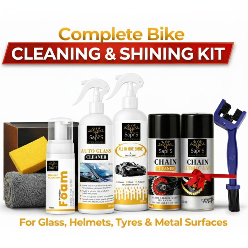 SAPI'S SapiS Crafterina Complete Bike Cleaning & Maintenance Combo Kit Headlight Cleaning Kit(850 ml)
