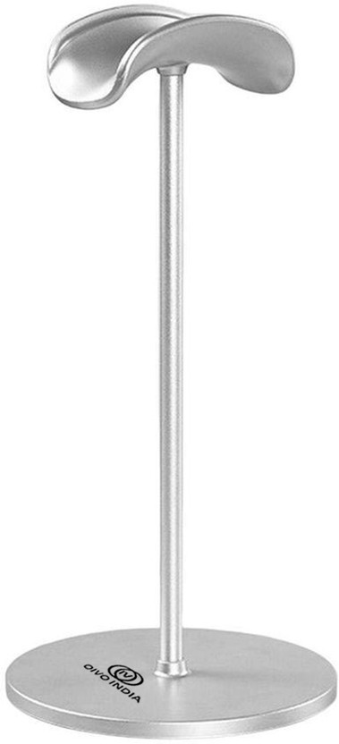 OIVO INDIA Silver Headset Holder with Aluminum Supporting Bar for All Headphone Sizes Headphone Stand(Silver Pack of 1)