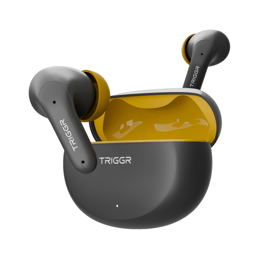 TRIGGR Ultrabuds N3 with Crisp Calling, 50H Playtime, 13mm Drivers, BassXpand Bluetooth(Canary Smoke, True Wireless)