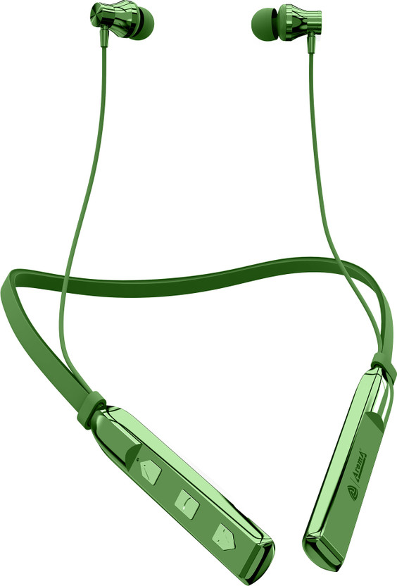 Aroma NB119 Titanium Upto 48Hr Playtime*, Fast Charging, Dual Pairing Neckband Bluetooth(Olive Green, In the Ear)