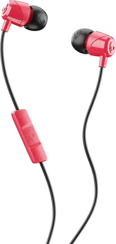 Jib Wired Earbuds with Microphone, Noise Isolating Fit, Call and Track Control(Red, Black, In the Ear, In the Ear)
