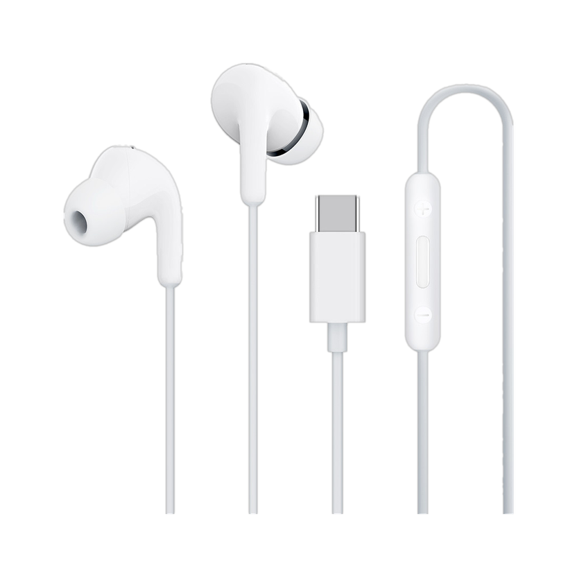 Mi Type C Wired Headset with Mic Wired(White, In the Ear)