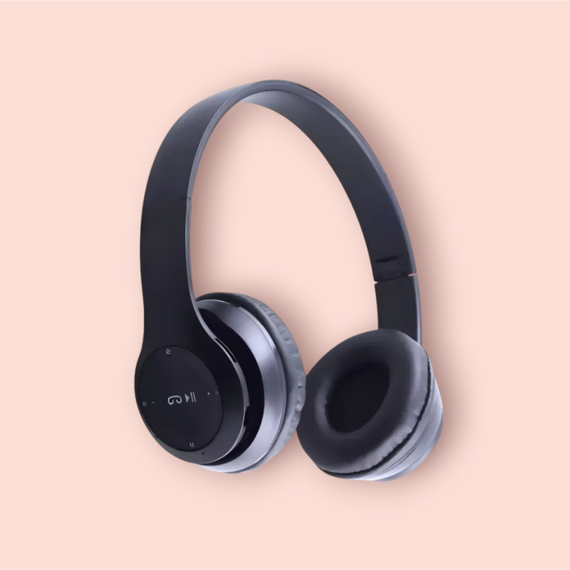 URBANHUDA Folding Bluetooth Bass Surge Studio Sound_VM Bluetooth & Wired(Black, On the Ear)