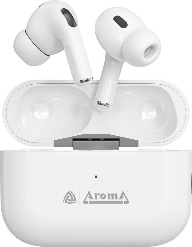 Aroma NB121 Pro Pods2 Upto 40 H Playtime*, ENC with3D Spatial Audio, Dual Pairing Bluetooth(White, True Wireless)